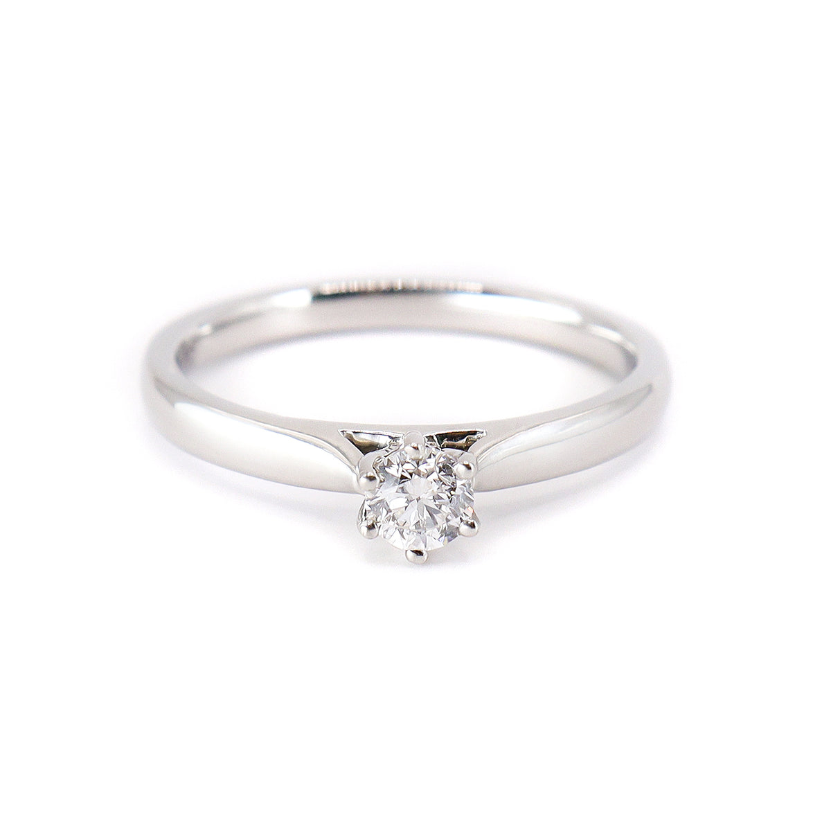 Platinum Round Brilliant Cut 0.28ct Diamond Ring