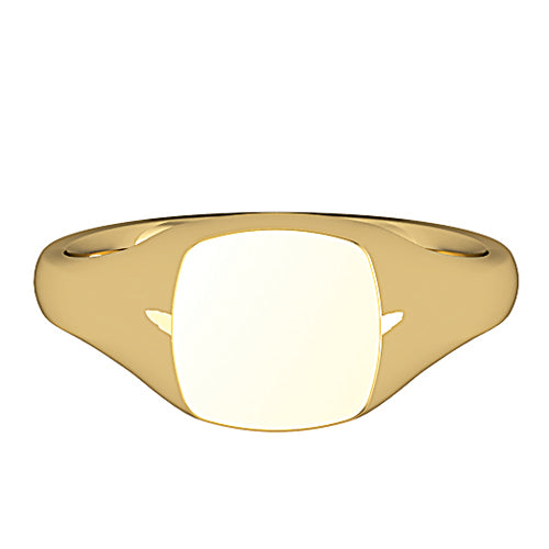 9ct Gold 8x8 Cushion Signet Ring