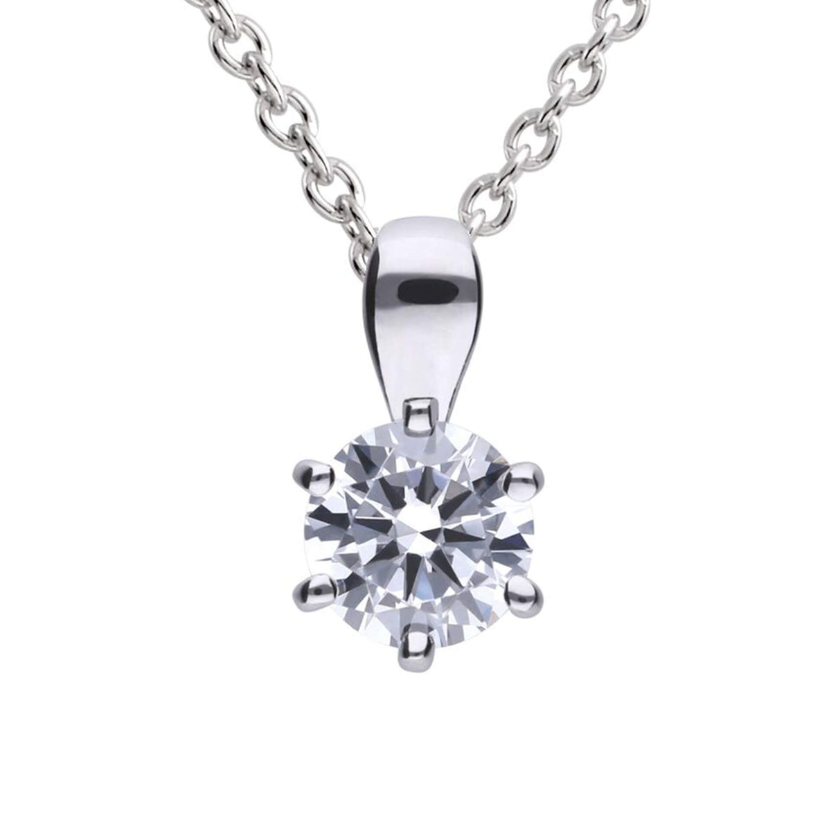 Diamonfire Silver 0.75ct Cubic Zirconia Pendant