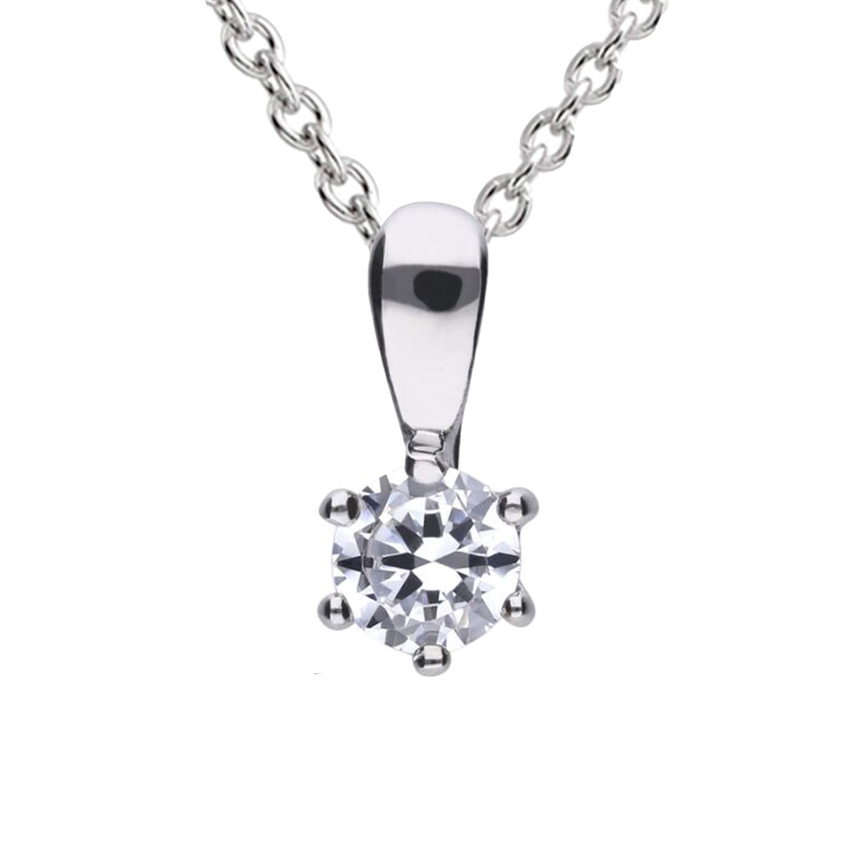 Diamonfire Silver 0.25 Cubic Zirconia Pendant