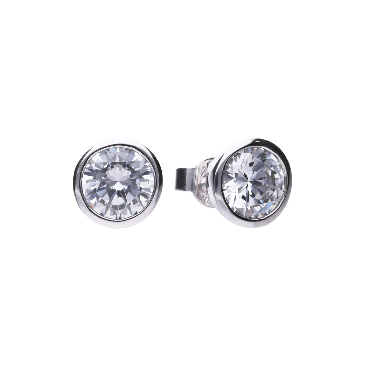 Diamonfire Sterling Silver 2ct Cubic Zirconia Earrings