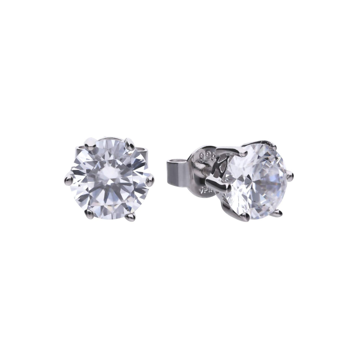 Silv CZ 3ct 6clw Studs