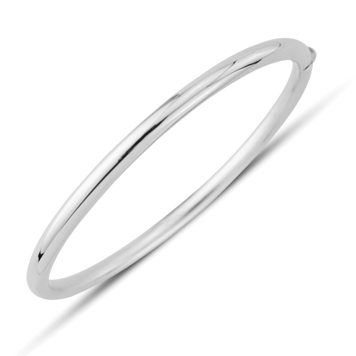 9ct White Gold Classic Bangle