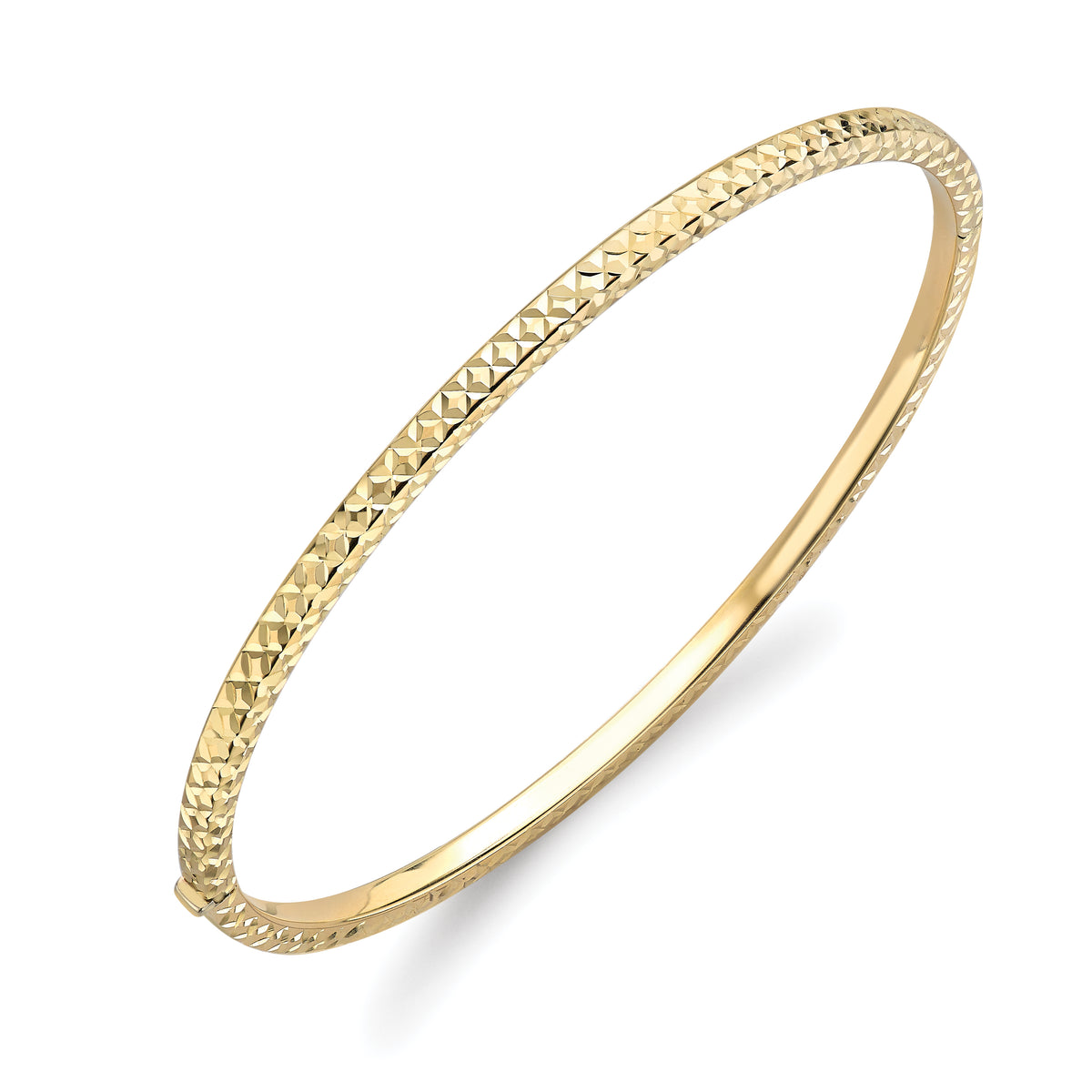 9ct Gold Patterned Bangle