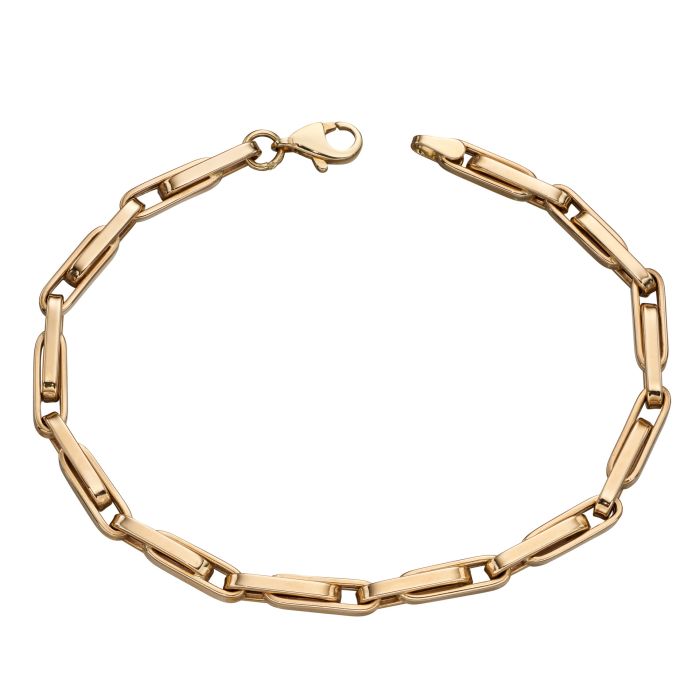 9ct Yellow Gold Paperclip Link Bracelet