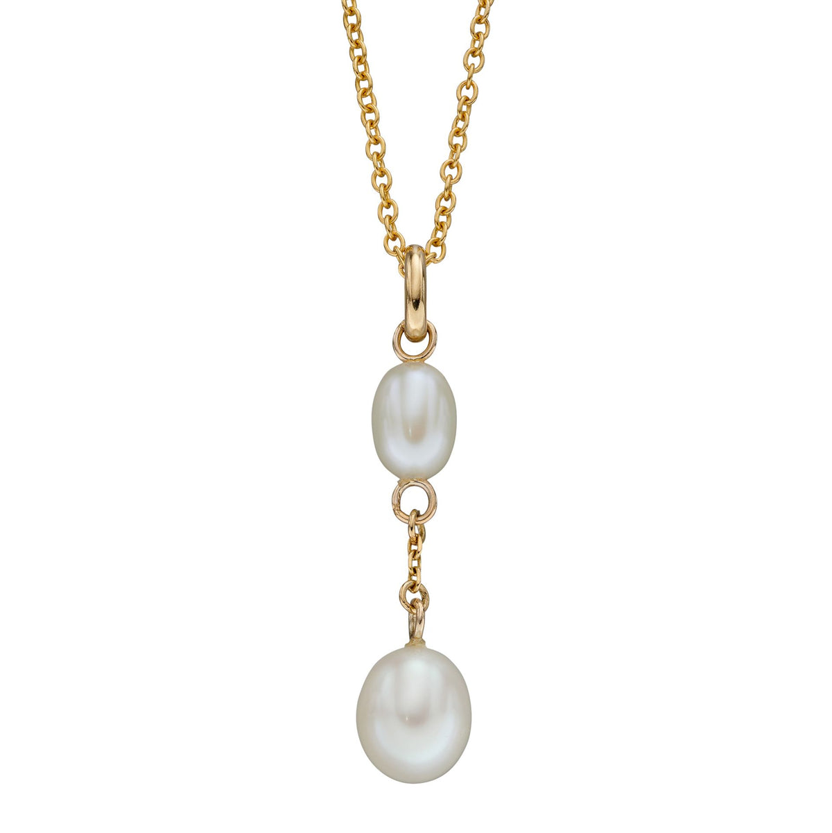 Freshwater Pearl 9ct Yellow Gold Pendant & Chain