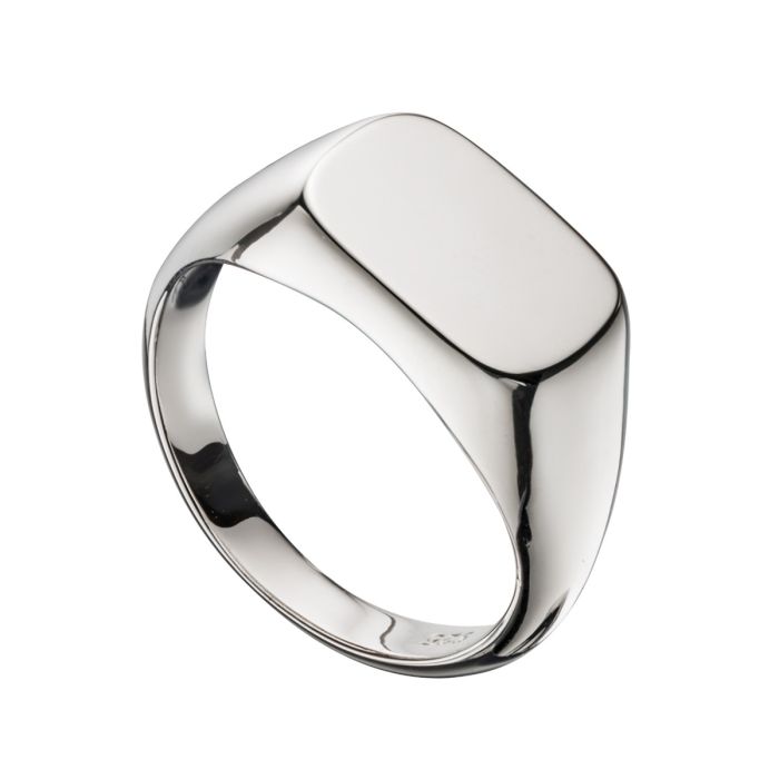 Silver Plain Signet Ring