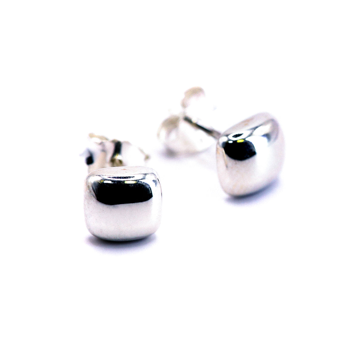 Lumi Sterling Silver Cushion Stud Earring