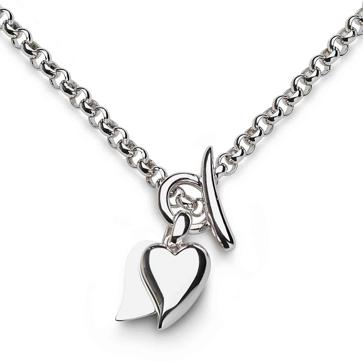 Kit Heath Desire Love Duet Heart T-Bar Necklace