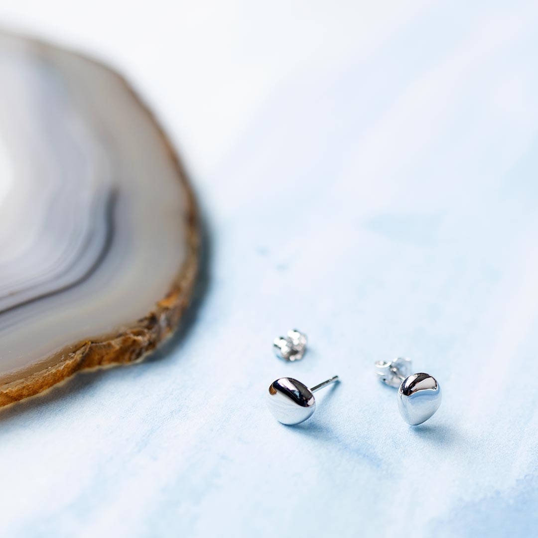 Kit Heath Coast Pebble Mini Stud Earrings