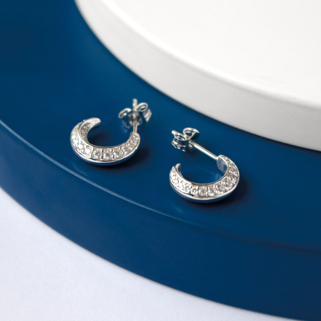 Kit Heath Bevel Cirque Pavé Hoop Earrings