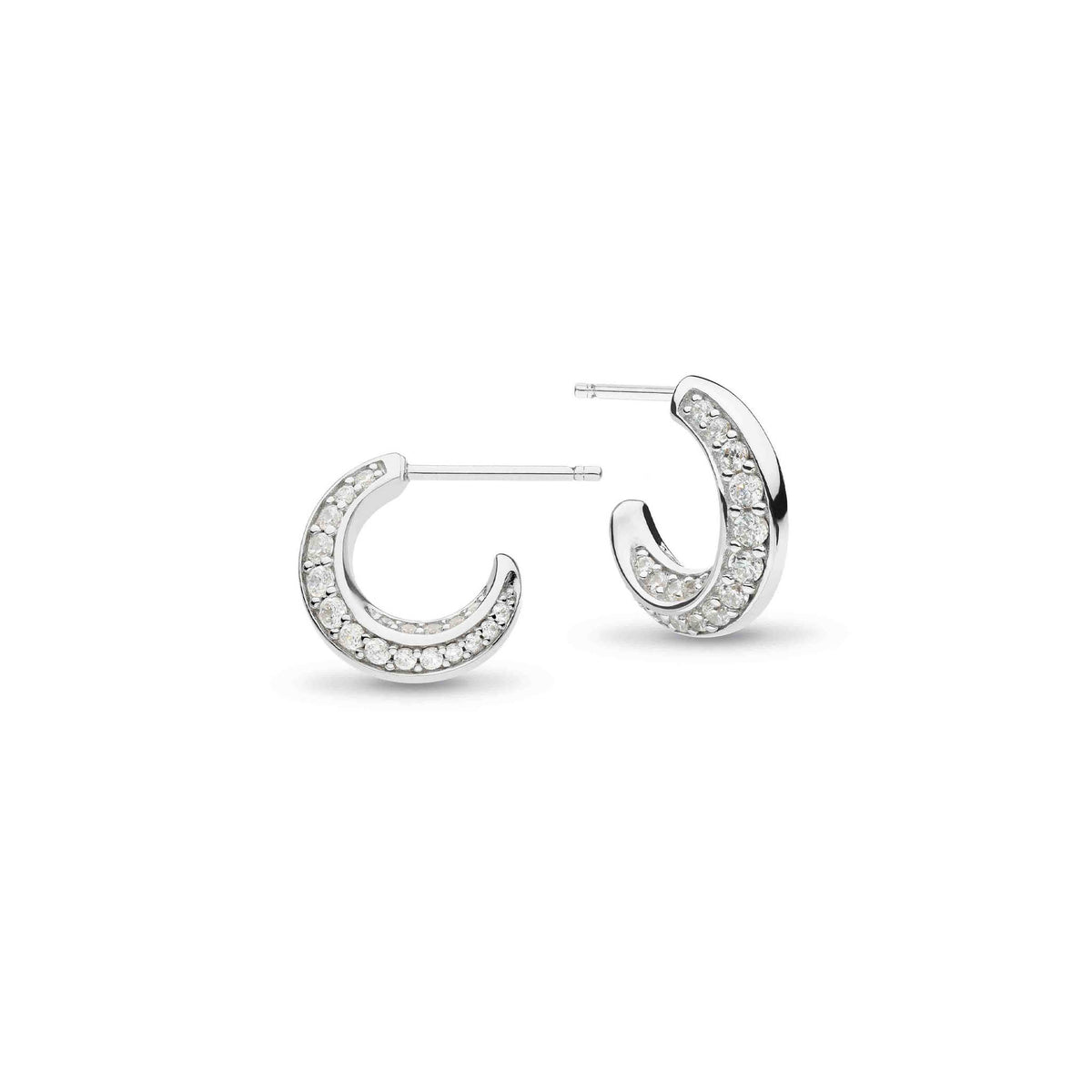 Kit Heath Bevel Cirque Pavé Hoop Earrings