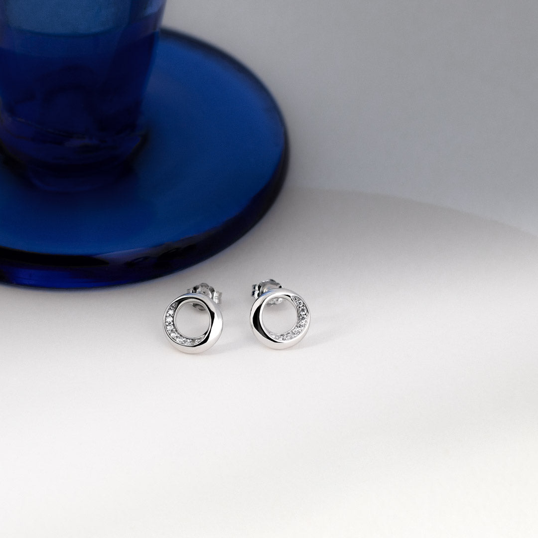 Kit Heath Bevel Cirque Pavé Stud Earrings