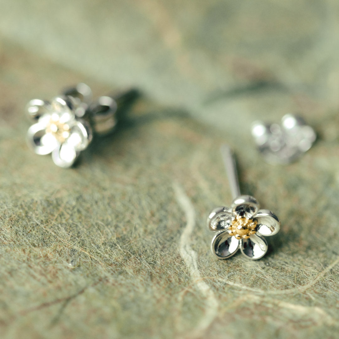 Kit Heath Blossom Wood Rose Stud Earring