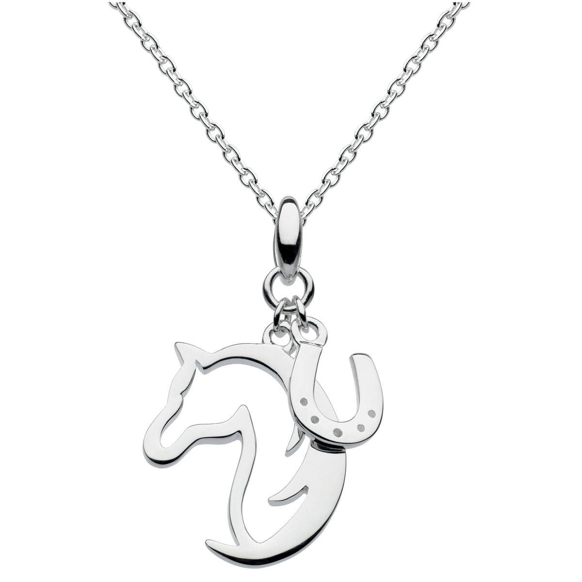 Dew Sterling Silver Horse Necklace