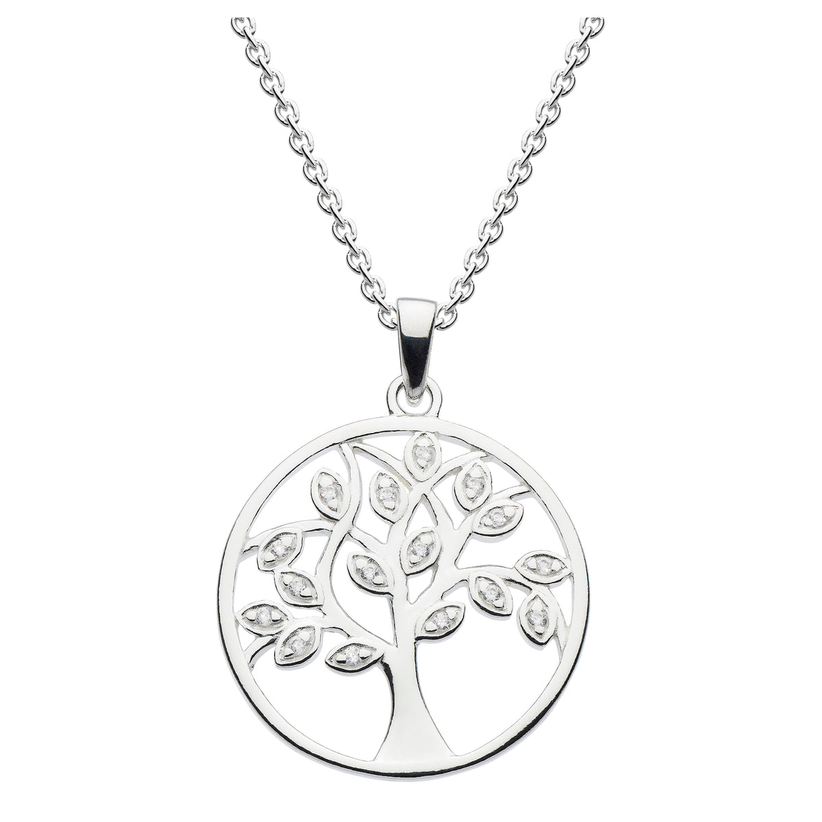 Des Sterling Silver Tree of Life Necklace