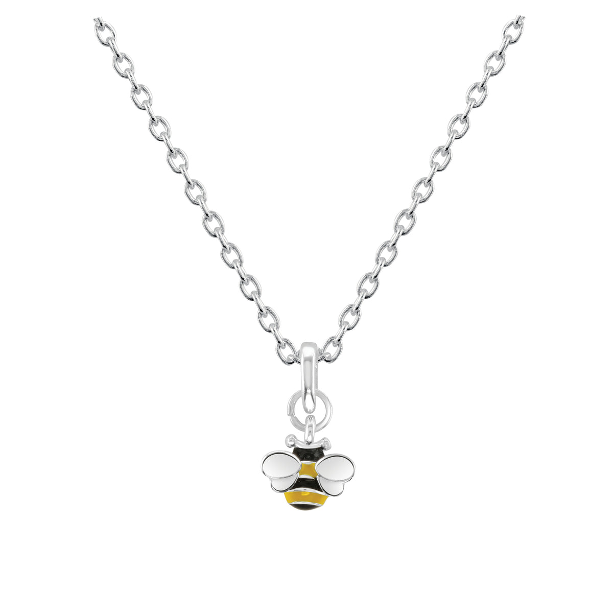 Dew Dinky Bee Enamel Pendant & Chain