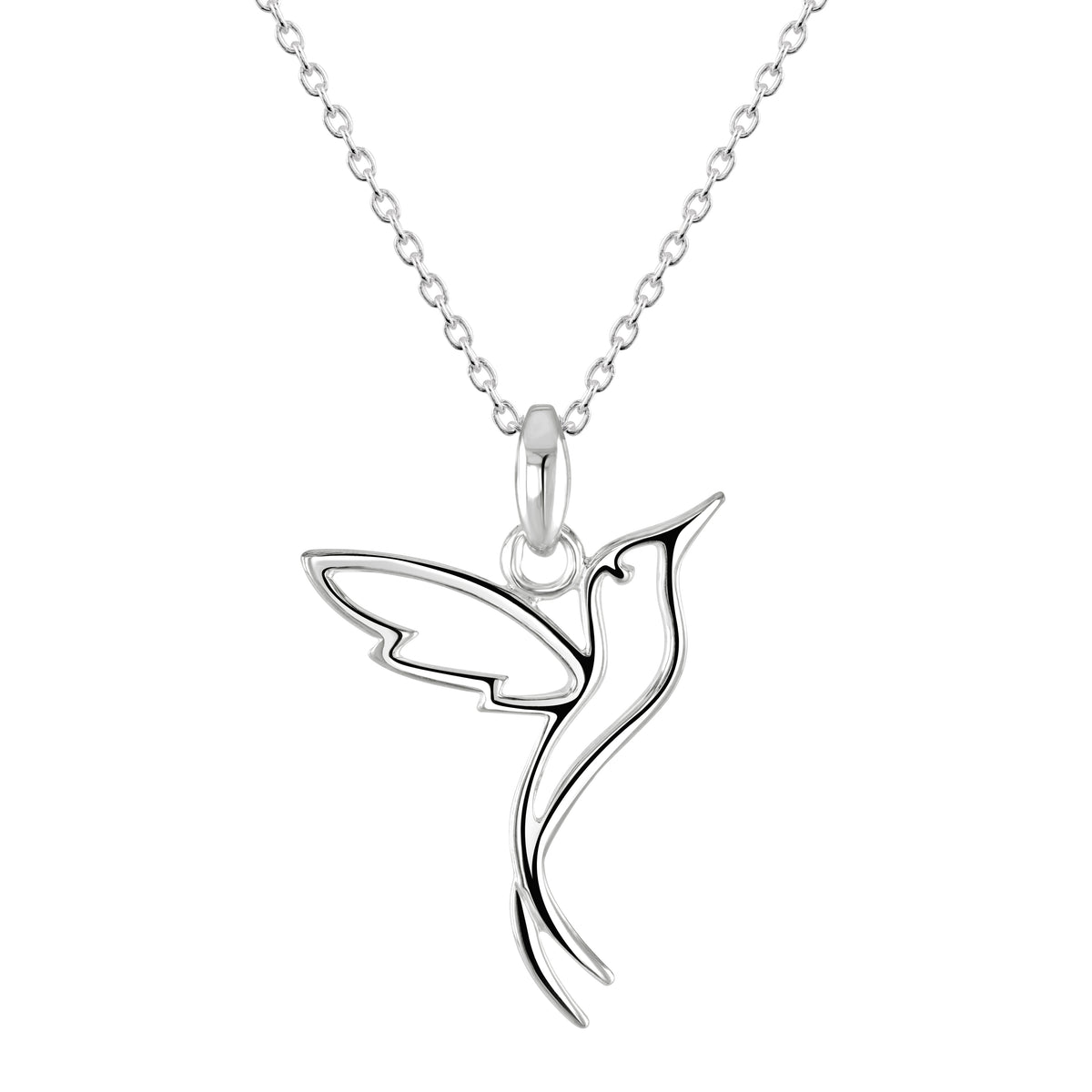 Dew Silver Hummingbird Neckace