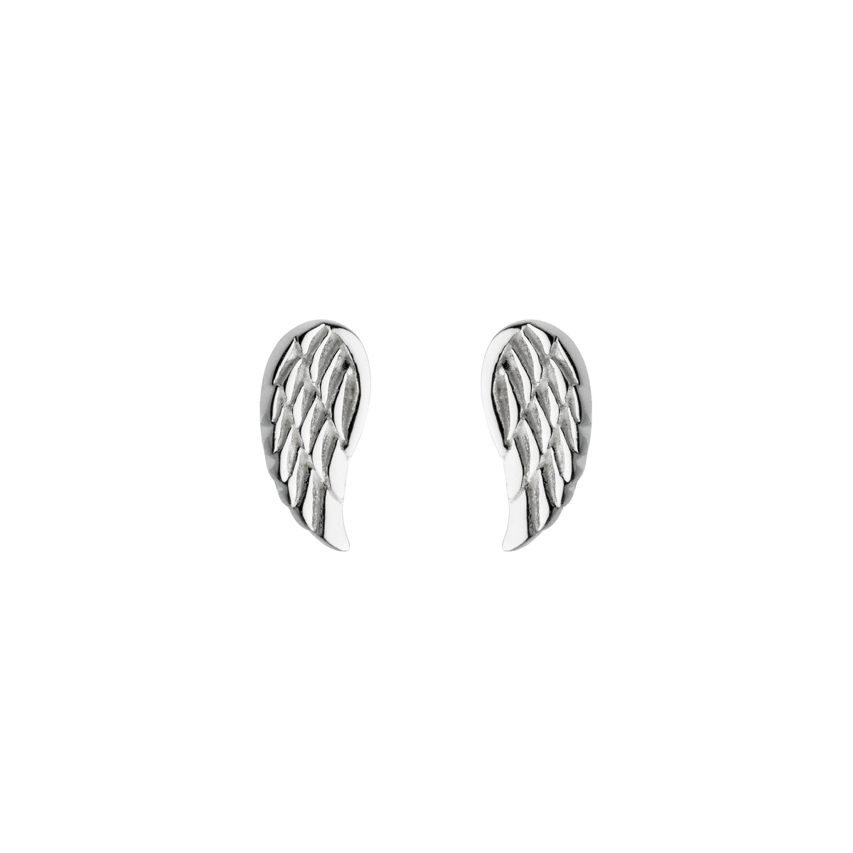 Dew Silver Dainty Wing Stud Earrings