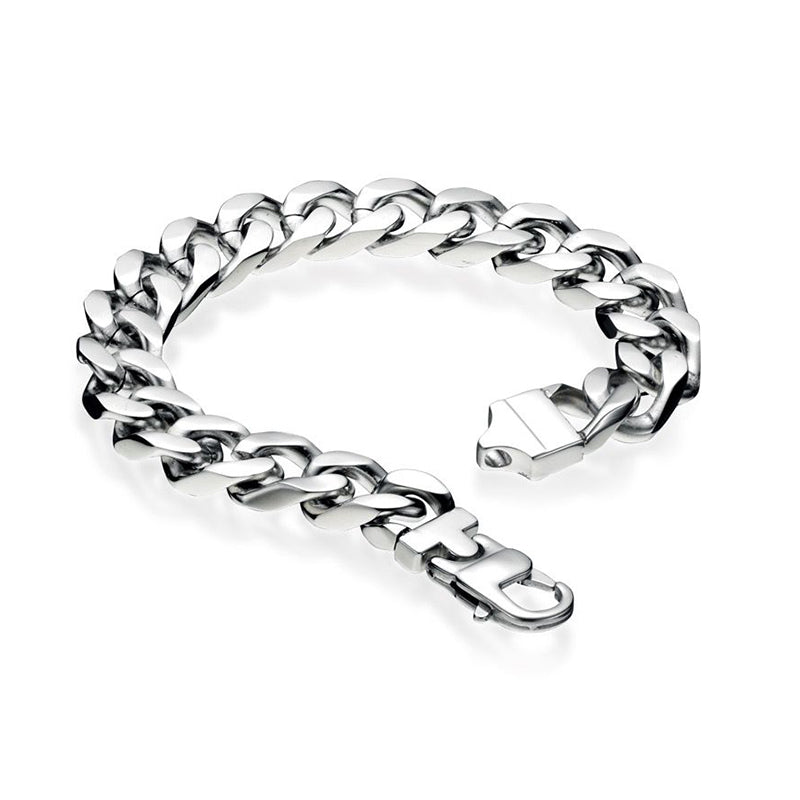 Fred Bennett Stainless Steel Curb Bracelet