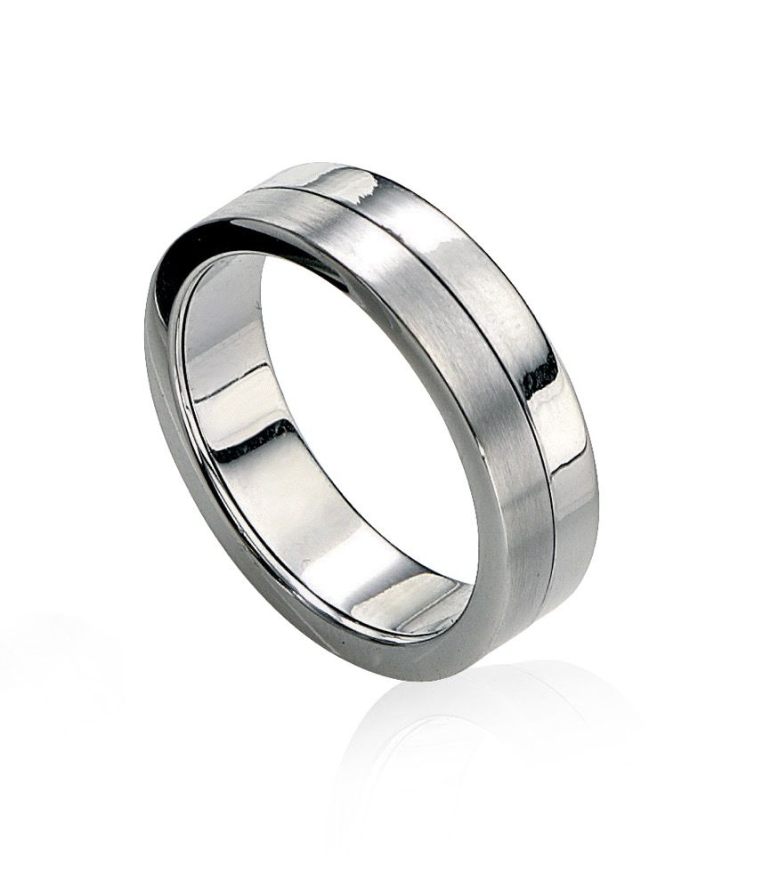 Fred Bennett Two Tone Spinning Stainless Steel Band Ring