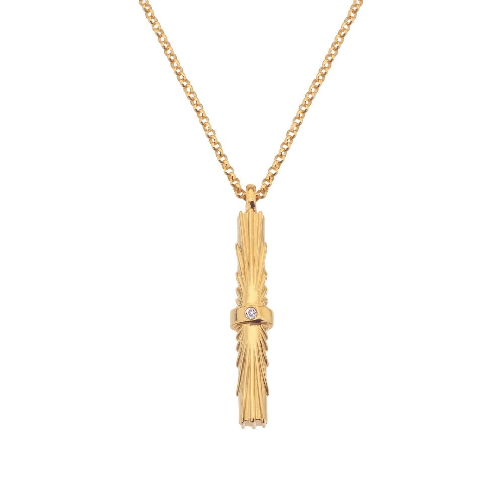 Hot Diamonds Gold Plated Hope Bar Pendant