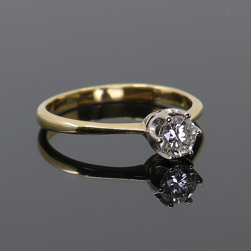 Pre-Owned 18ct Gold Diamond Solitaire Ring