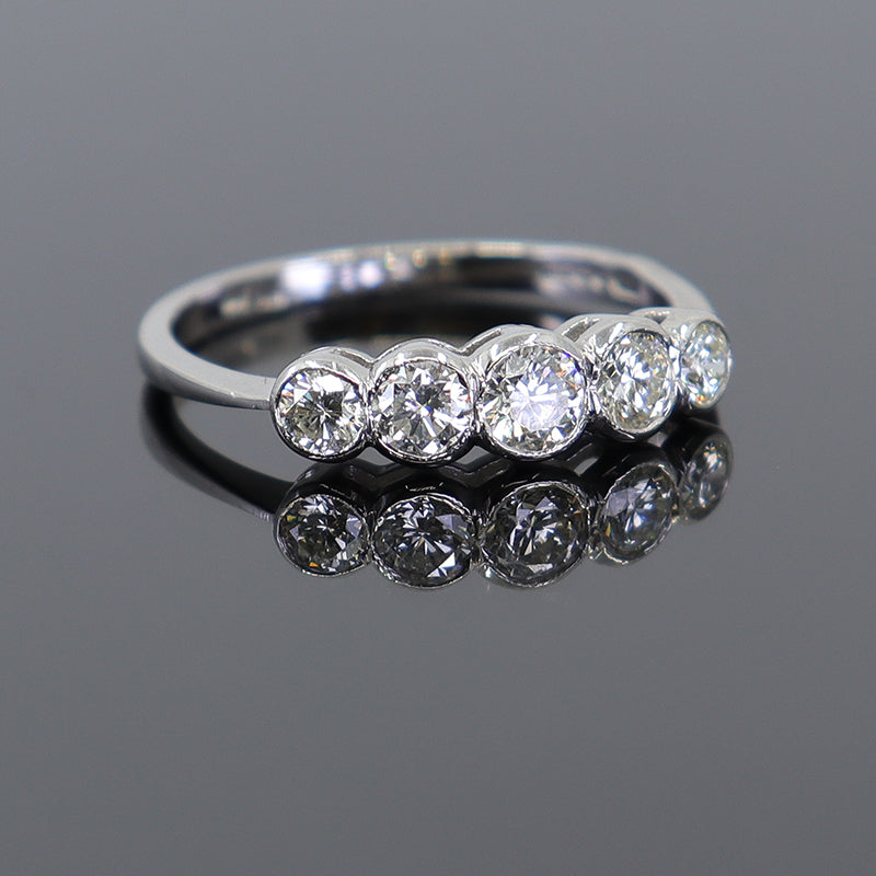 Pre-Owned Platinum Diamond Half Eternity Ring