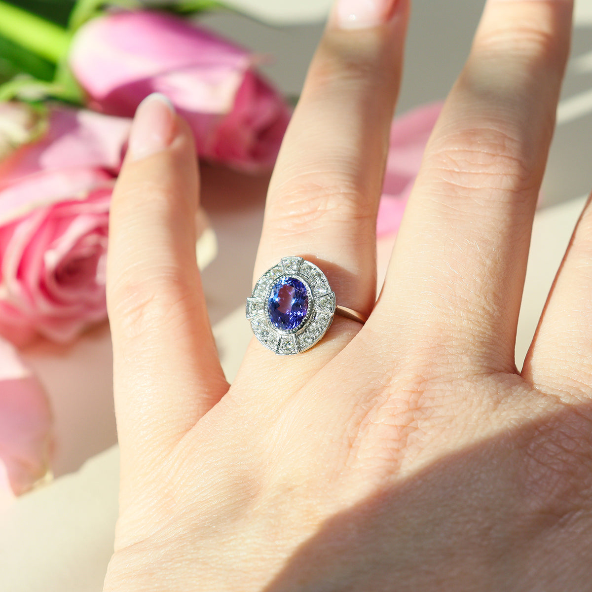 Pre-Owned Tanzanite & Diamond Ring